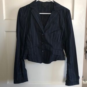 Black Pinstriped Blazer by Express
